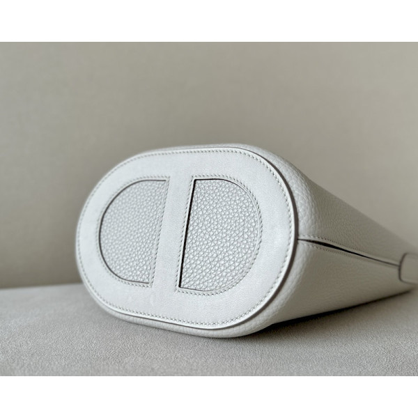 Hermes 24/24 Mini 21 Evercolor And Swift Gris Asphalte (M8) Gold Hardware White