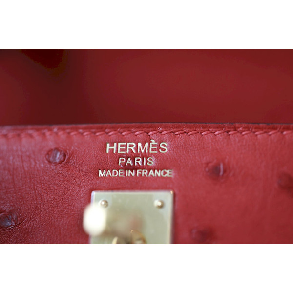 Hermes Kelly 25 Epsom Mauve Pale (09) Palladium Hardware Red
