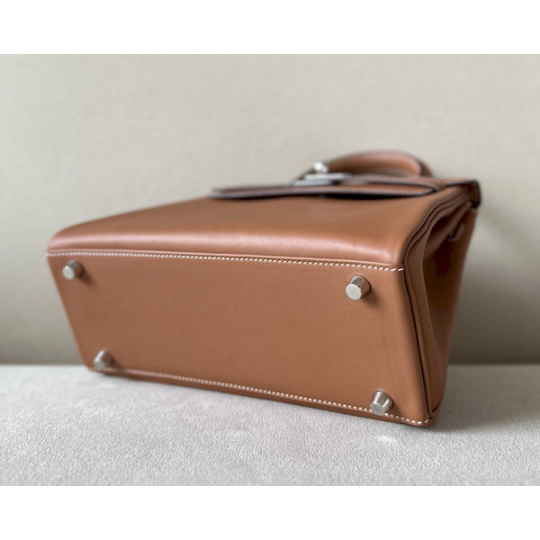 Hermes Kelly 25 Togo Caban (3Y)Gold Hardware Brown