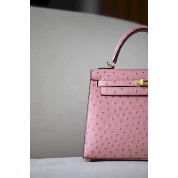 Hermes Kelly 28 Epsom Gold(37) Palladium Hardware Pink