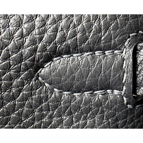 Hermes Kelly 25 Togo Gris Mouette(4Z) Palladium Hardware Black