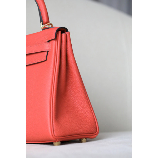 Hermes Picotin Lock 22 Clemence Bleu du Nord(P3) Gold Hardware Red