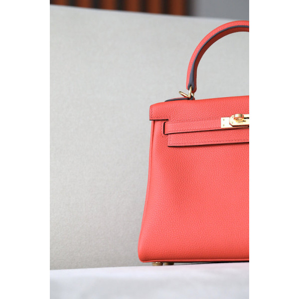 Hermes Picotin Lock 22 Clemence Bleu du Nord(P3) Gold Hardware Red