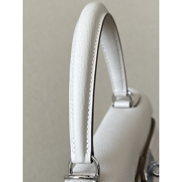 Hermes Picotin Lock 22 Clemence Jaune Amber(9D) Palladium Hardware White