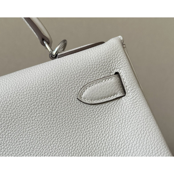 Hermes Picotin Lock 22 Clemence Jaune Amber(9D) Palladium Hardware White