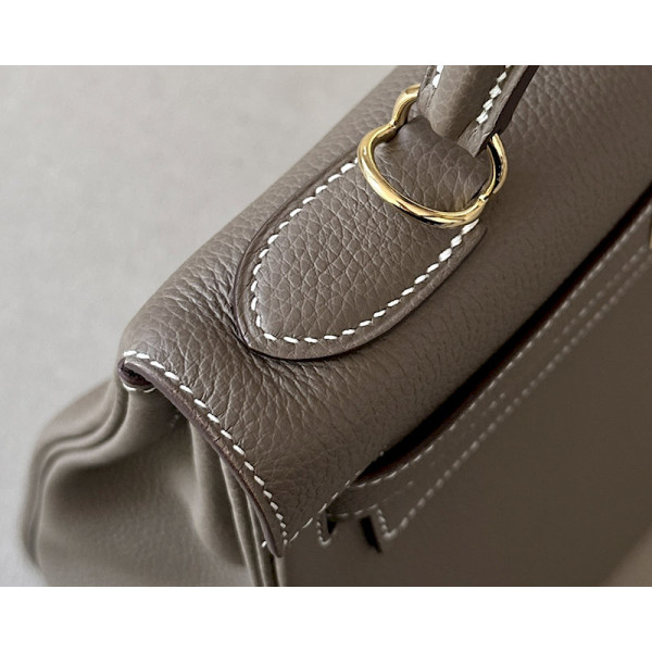 Hermes Kelly 25 Swift Marfa (8Q) Palladium Hardware Elephant Grey