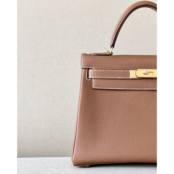 Hermes Kelly 35 Togo Cocoan (4H) Palladium Hardware Brown