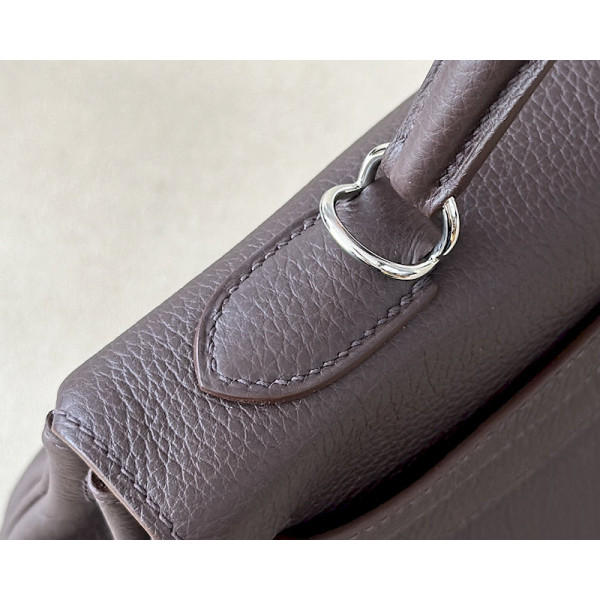Hermes Kelly 25 Togo Graphite (88) Gold Hardware Dark Brown