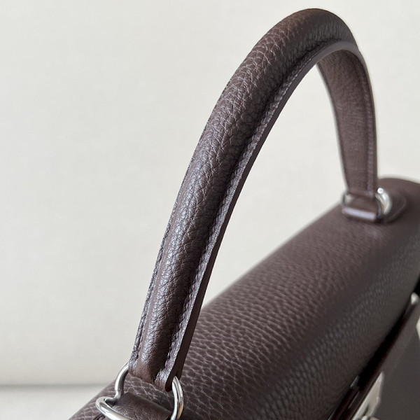 Hermes Kelly 25 Togo Chai (0M) Gold Hardware Dark Brown