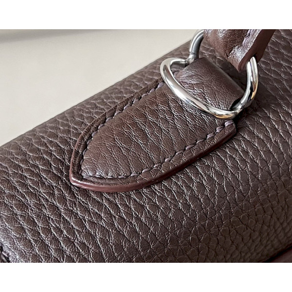 Hermes Kelly 25 Togo Chai (0M) Gold Hardware Dark Brown