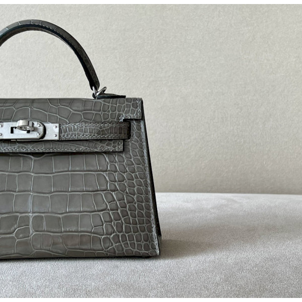 Hermes In-The-Loop 18 Swift Craie (10) Palladium Hardware Grey