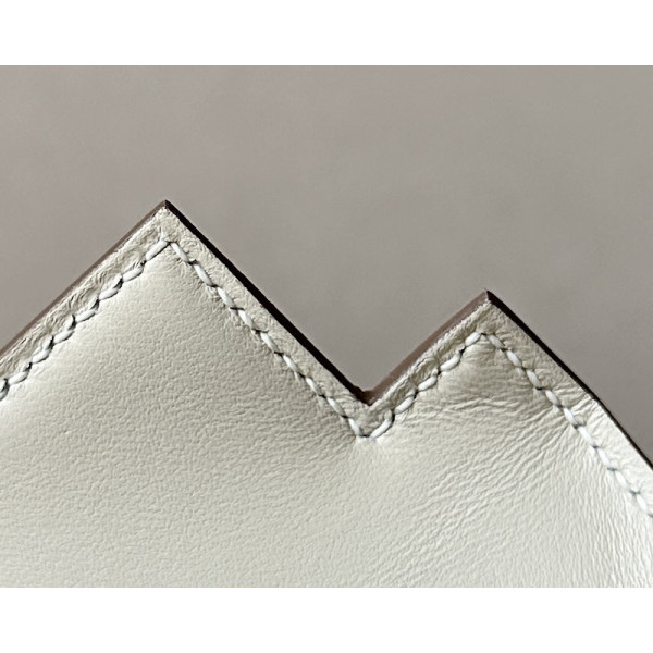 Hermes Kelly Mini Alligator Bleu Izmir (7W) Gold Hardware White