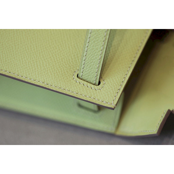 Hermes Kelly Cut 31 Epsom Jaune Amber (9D) Palladium Hardware Yellow