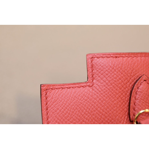 Hermes Kelly Mini Epsom Etain (8F) Gold Hardware Pink