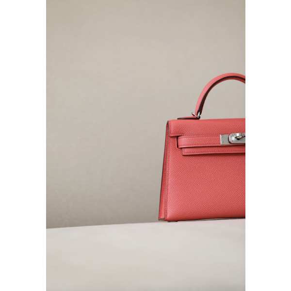 Hermes Kelly Mini Epsom Pink (S4) Gold Hardware