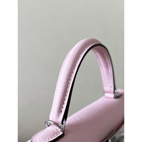 Hermes Kelly Mini Epsom Etoupe (18) Gold Hardware Light Pink