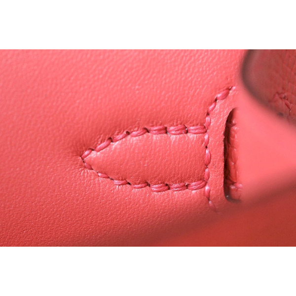 Hermes Kelly Mini Epsom Gold (37) Palladium Hardware Red