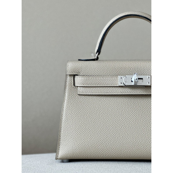 Hermes Kelly Mini Epsom Lime (9R) Gold Hardware White