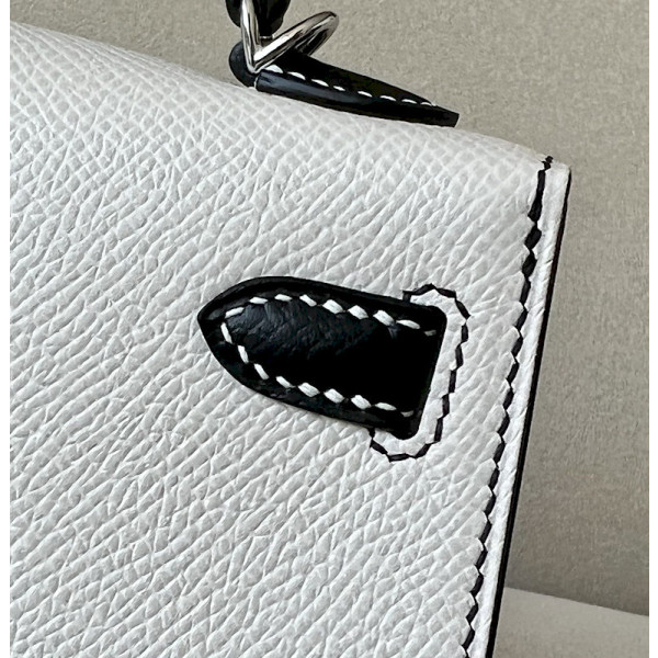 Hermes Kelly Pochette HSS Swift Rose Sakura(3Q) And Rose Extreme(I6)Palladium Hardware White