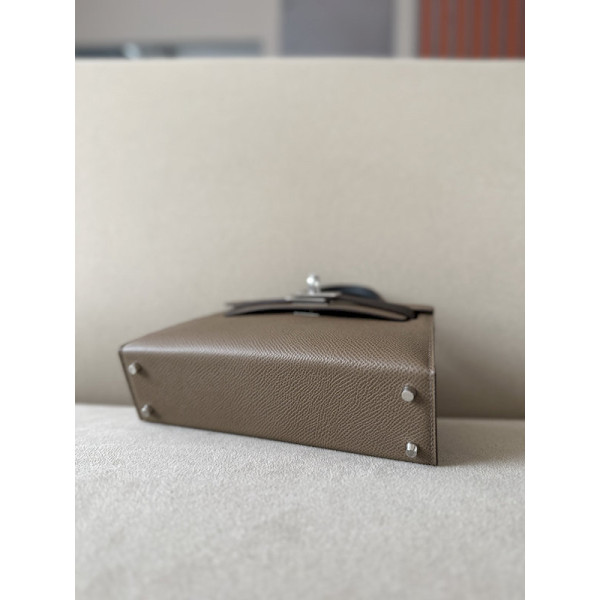 Hermes Kelly Mini Epsom Rose Pourpre (L3) Gold Hardware Dark Brown