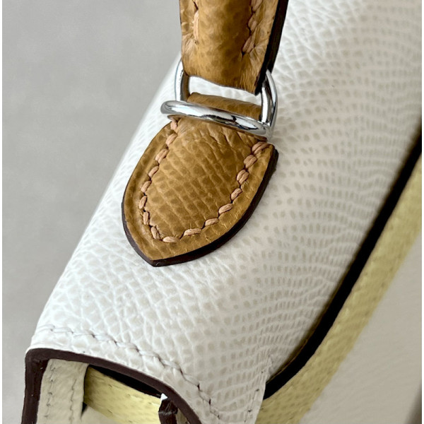 Hermes Kelly Mini Epsom Pink (5P) Palladium Hardware White