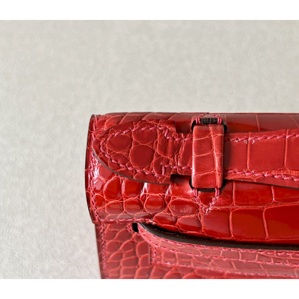 Hermes Kelly Mini HSS Epsom Trench(S2) And Gold(37)Gold Hardware Red