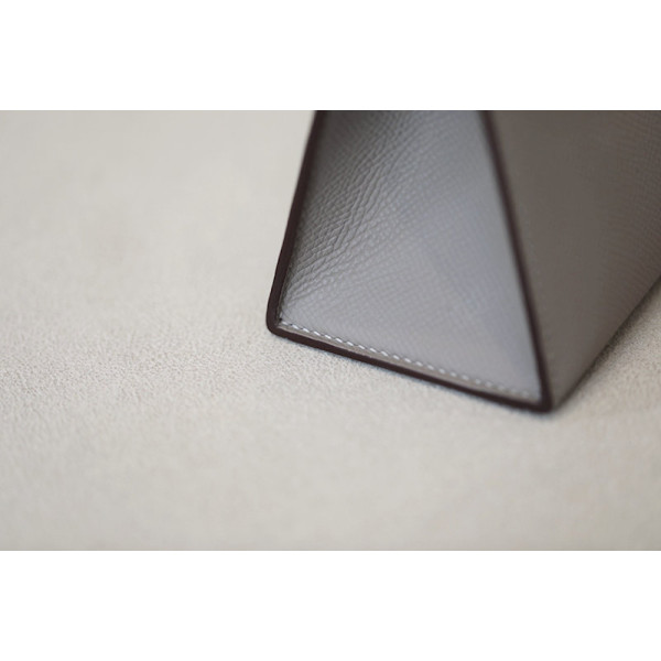 Hermes Kelly Pochette Swift Etoupe (18) Gold Hardware Grey