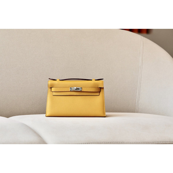 Hermes Kelly 25 Ostrich Rouge Tomate(S5) Gold Hardware Yellow