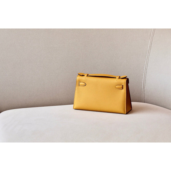 Hermes Kelly 25 Ostrich Rouge Tomate(S5) Gold Hardware Yellow