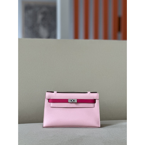 Hermes Kelly Cut 31 Epsom Jaune Poussin (1Z) Gold Hardware Pink