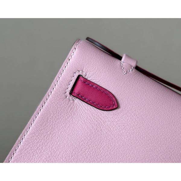 Hermes Kelly Cut 31 Epsom Jaune Poussin (1Z) Gold Hardware Pink