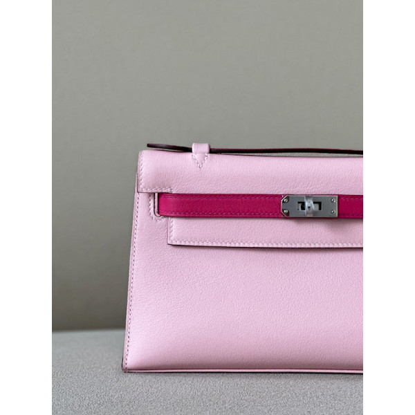 Hermes Kelly Cut 31 Epsom Jaune Poussin (1Z) Gold Hardware Pink