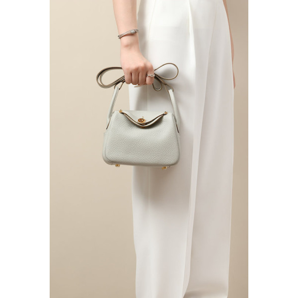Hermes Lindy Mini HSS Swift Alezan(3G) And Biscuit(4B)Gold Hardware Beige