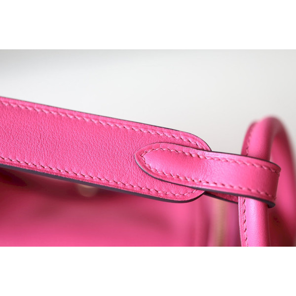 Hermes Lindy 26 Clemence Anemone (P9) Gold Hardware Rose Pink