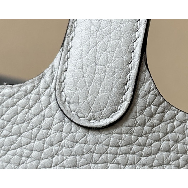 Hermes Picotin Lock 18 Clemence Beige Marfa(8Q) Gold Hardware White