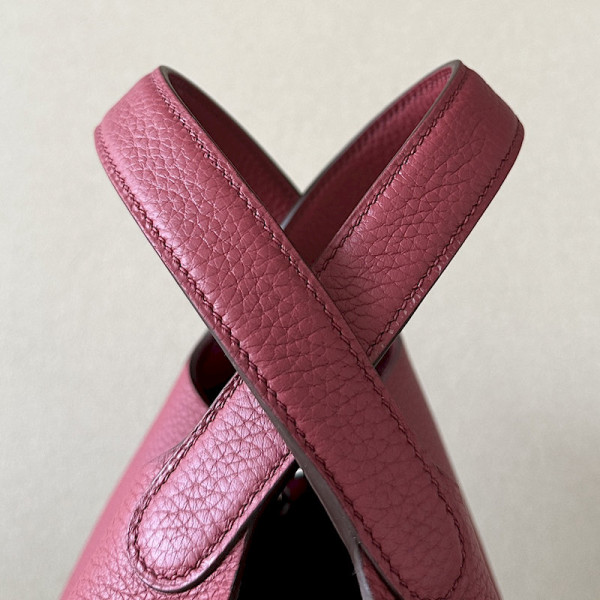 Hermes Roulis Mini Swift Marfa (8Q) Palladium Hardware Burgundy Red