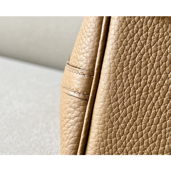 Hermes Picotin Lock 18 Clemence Blue Brume(T0) Gold Hardware Brown