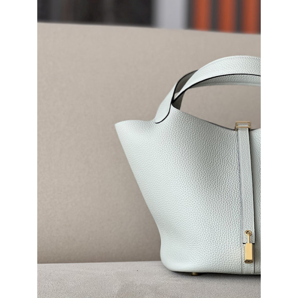 Hermes Roulis Mini Swift Chai (0M) Palladium Hardware White
