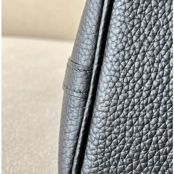 Hermes Picotin Lock 22 Clemence New Bleu Jean(D2) Gold Hardware Black