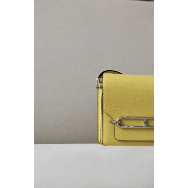 Hermes Roulis Mini HSS Evercolor Vert Comics (0Z) And Vert Fizz(0S)Palladium Hardware Yellow
