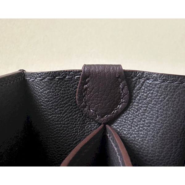 Hermes Roulis Mini Evercolor Rose D&acirc;ete (K4) Palladium Hardware Dark Brown