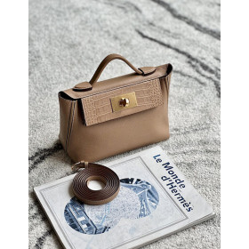 Hermes Kelly Mini HSS Epsom Nior(89) And Blue Nuit(2Z)Gold Hardware Dark Beige
