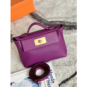 Hermes Jige Elan 29 Clutch Swift Etoupe (18) Purple