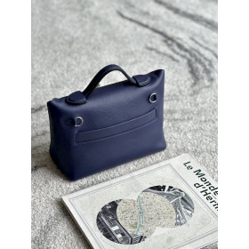 Hermes Kelly Mini Ostrich Rose Bubblegum (L4) Hardware Dark Blue