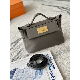 Hermes Jige Elan 29 Clutch Swift Gris Asphalte (M8) Elephant Gray
