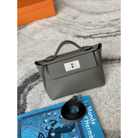 Hermes Jige Elan 29 Clutch Swift Jaune Amber (9D) Elephant Gray