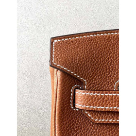 Hermes Birkin 25 Barenia Faubourg Gold(37) Gold Hardware Brown