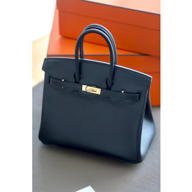 Hermes Birkin 25 Box Nior(89) Gold Hardware Black