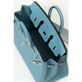 Hermes Birkin 25 Epsom New Blue Jean (D2) Palladium Hardware