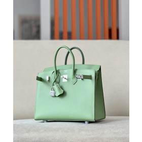 Hermes Birkin 25 Epsom Vert Criquet (3I ) Palladium Hardware Sellier Green